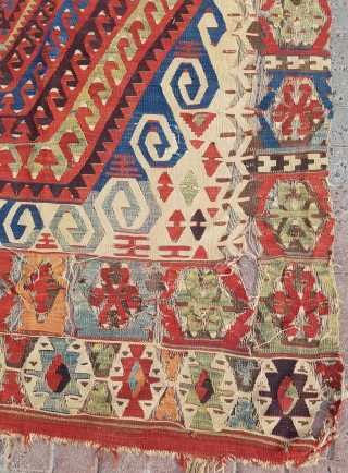 18.century Anatolian Kilim sıze 150 ×476                           