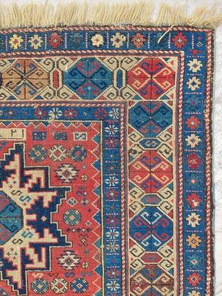 Dated 1865 Lezgi Sirvan Rug size: 98 x 150 cm                       