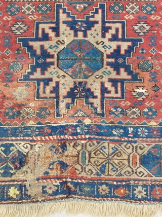 Dated 1865 Lezgi Sirvan Rug size: 98 x 150 cm                       