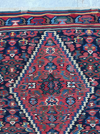 19th.Century Persian Seneh Kilim size:115 x 168 cm                         