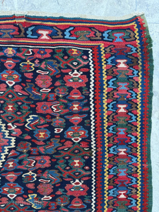19th.Century Persian Seneh Kilim size:115 x 168 cm                         