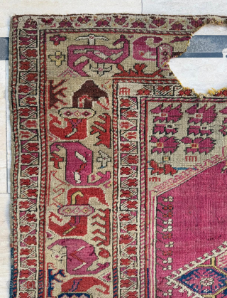 Middle of the 19th century Anatolian ghordes rug. size 103 x 135 cm. please send me directly mail.
metinrug77@gmail.com               