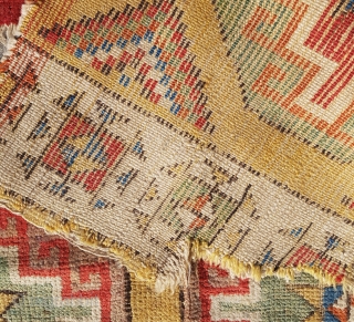 18.century Yellow Konya rug sıze 112×295                           