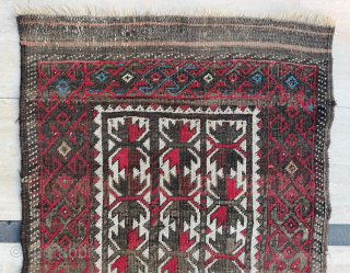 19th Century Baluch Rug, size 68x110 cm. Please send me directly mail. metinrug77@gmail.com                    