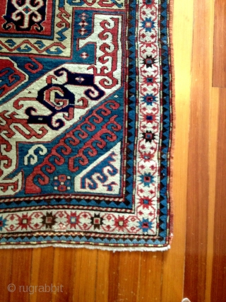 Kasim Ushag, late 19th century. 7' x 4'.  All natural dyes.  Good condition w/restorations.                 