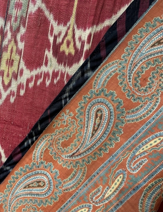 Uzbek ikat panel. 19th century.  202x91cm                          