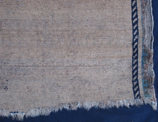 Small South Persian Simple Camel Field Niche Rug. A very honest minimal design piece with great abrash. mounted and conserved.             
