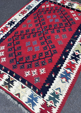 Antique Sharkoy kilim in good condition. 195x143cm                          