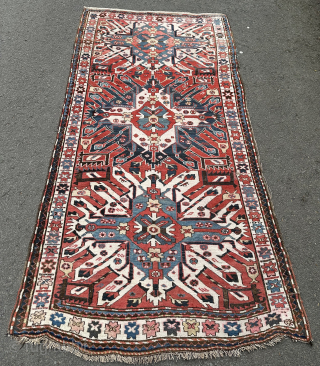 Eagle kazak. Circa 1900. Decent pile with no repairs.                        