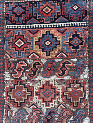 Unusual north west Persian tribal runner. 280x80cm. Cotton foundation. Complete. Email owenrugs@gmail.com                     