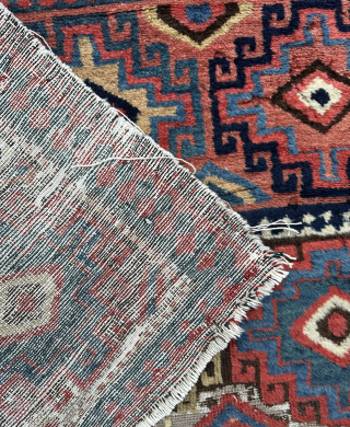Unusual north west Persian tribal runner. 280x80cm. Cotton foundation. Complete. Email owenrugs@gmail.com                     