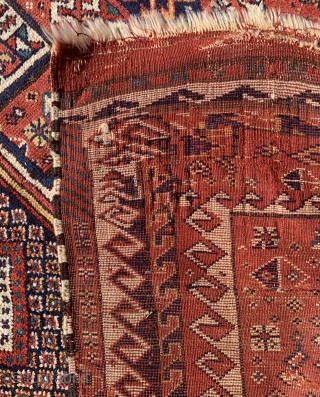  antique Khorrasan kurdish tent carpet. Circa 1870’s. Compare a similar example in Burn’s kurdish book 
Plate 99 with a similar design which is described as the hauzi or water tank design.  ...