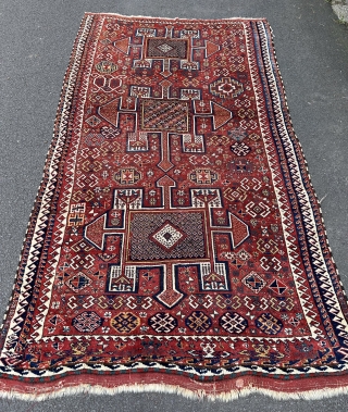 Fine antique khorrossan tent carpet. 19th century. 305x180cm.
Email- owenrugs@gmail.com                        