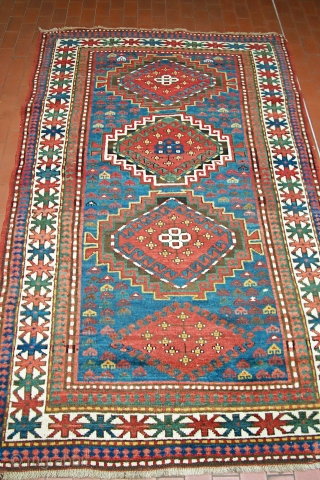 Kazak rug  Size cm. 210*130 
Good condition
p.cat                         