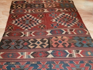 Shasavan Kilim - End XIX century

Natural colour

size cm. 240*145 with  old restorations

                    