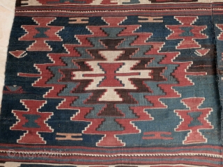 Shasavan Kilim - End XIX century

Natural colour

size cm. 240*145 with  old restorations

                    