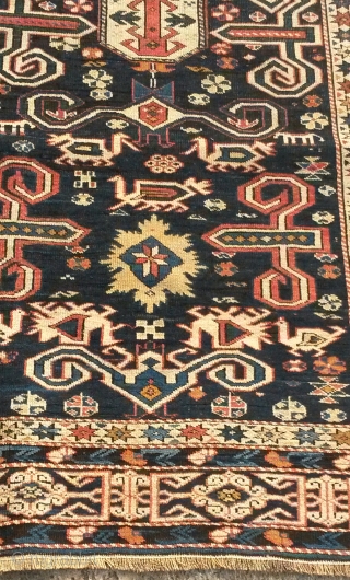 Blue ground Caucasian Perepedil rug
size : cm. 160*110
Overall very good condition
p.cat                      