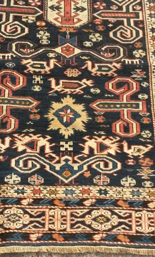 Blue ground Caucasian Perepedil rug
size : cm. 160*110
Overall very good condition
p.cat                      