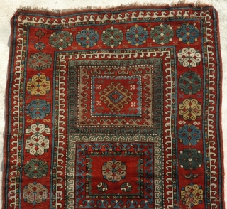 An Antique Kazak fragment, cut and reduced, you can see on the last two pictures.

size is 208 x 112 cm             