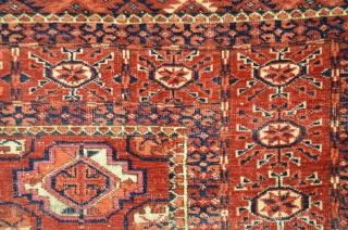 Small Tekke rug 19th century, size is 152 x 122 cm or 5 x 4 ft                 