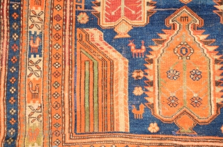 Caucasian Yellow Shirvan (Shikly) rug, end 19th centruy or 1st half 20th century. size is 184 x 122 cm or 6.0 x 4.0 ft         