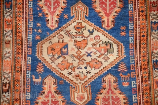 Caucasian Yellow Shirvan (Shikly) rug, end 19th centruy or 1st half 20th century. size is 184 x 122 cm or 6.0 x 4.0 ft         