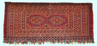 Tekke Mafrah 1900, rich colours, top qualitiy, just like tissue.
size is 104 x 48 cm or 3.5 x 1.8 ft             