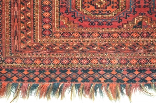 Tekke Mafrah 1900, rich colours, top qualitiy, just like tissue.
size is 104 x 48 cm or 3.5 x 1.8 ft             