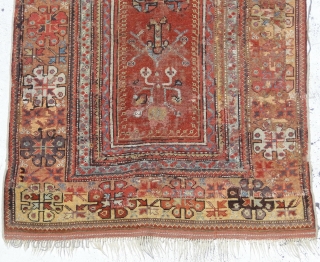 An Antique Anatolian melas rug, it's size is 144 x 90.                      