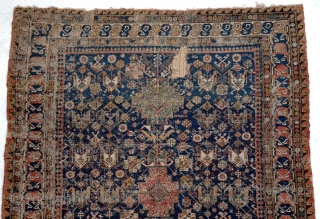 An Antique Caucasian Sumac carpet, very worn but still alive and well packed
19th century
290 x 165 cm                