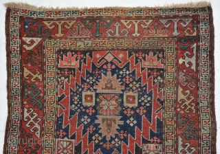 Karabagh small rug 1880, size is 123 x 96 cm.
overall good condition and nice elements.                  