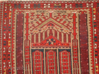 Exceptional Ersari Prayer rug dated to 1333 according to today's date is 1914, so it's 102 years old. Condition is quit good, it has good pile. it's size is 163 x 119  ...