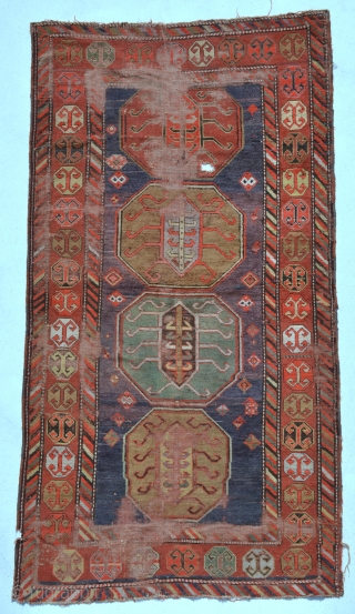 Karabagh lenkeron, End 19th or Early 20th century, size is 236 x 128 cm.                   