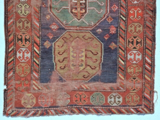 Karabagh lenkeron, End 19th or Early 20th century, size is 236 x 128 cm.                   