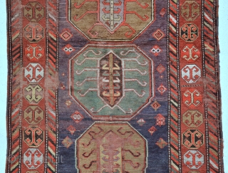 Karabagh lenkeron, End 19th or Early 20th century, size is 236 x 128 cm.                   