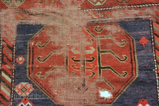 Karabagh lenkeron, End 19th or Early 20th century, size is 236 x 128 cm.                   