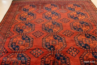 Antique Turkmen Ersari.
Elephant foot design Turkmen Rug.
Rust Color
on Sale only $1,999
For more information Please visit the link bellow. 
http://elegantorientalrugs.com/antique-rugs/8-x-10-antique-turkmen-ersari-rug-turkomen-              