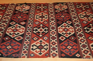 Presenting a beautiful 19th century Shirvan Kilim. this rug measures about 5'8" x 8'1". This rug is washed and small holes been repaired. Over all this rug is in great condition no  ...