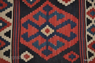 Presenting a beautiful 19th century Shirvan Kilim. this rug measures about 5'8" x 8'1". This rug is washed and small holes been repaired. Over all this rug is in great condition no  ...