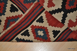 Presenting a beautiful 19th century Shirvan Kilim. this rug measures about 5'8" x 8'1". This rug is washed and small holes been repaired. Over all this rug is in great condition no  ...