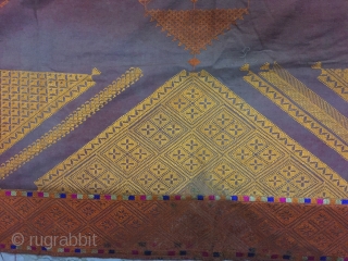 The old vintage chope Phulkari 
The bride's maternal grandmother (Nani) was starting chope's embroidery as soon as her granddaughter was born. Instead of the common darning stitch, she was using the Holbein  ...