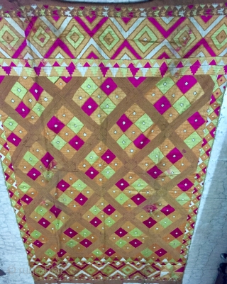 Old Phulkari Bagh from west Punjab (Pakistan) India in very good condition called as Surajmukhi Bagh                 