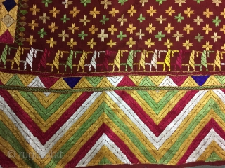 Vintage phulkari from east Punjab India from Badal district of Punjab india                     