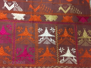 Vintage phulkari from east Punjab India from bungal village of Gurdaspur district of Punjab in very good condition.               