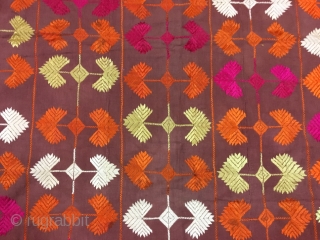 Vintage phulkari from east Punjab India from bungal village of Gurdaspur district of Punjab in very good condition.               