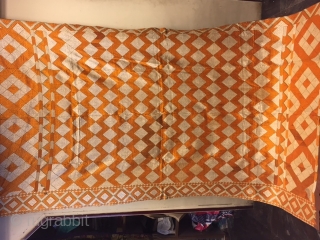 phulkari bagh from west Punjab (Pakistan)India with beautiful small geometrical design used during the marriage occasion in very good condition and shape.           