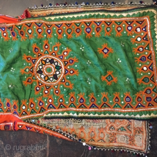 kutchi (kanchala)top of pakko style mirror work worn by sodha rajput women in kutch region Gujarat with very nice embroidery done on both the sides of the top (kanchala)both the sides of  ...