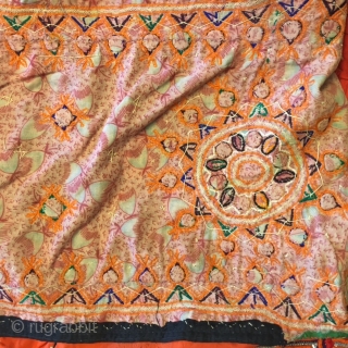 kutchi (kanchala)top of pakko style mirror work worn by sodha rajput women in kutch region Gujarat with very nice embroidery done on both the sides of the top (kanchala)both the sides of  ...