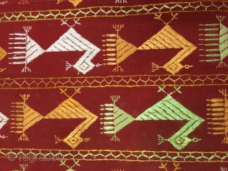 Extremely rare design phulkari bagh from east Punjab India from ghumrai village of Amritsar district of Punjab India.the phulkari is in mint condition.          