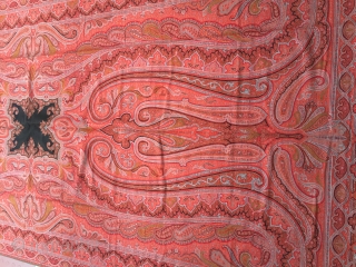  paiesly shawl of c.1870 hand woven with very fine wool huge men size shawl with beautiful mango motifs in it the size of the shawl is 132 inches X 62 inches.the  ...